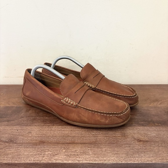 Florsheim Throttle Moc Driving Mens Size 8‎ M Penny Loafers Shoes Brown Driver main image 9